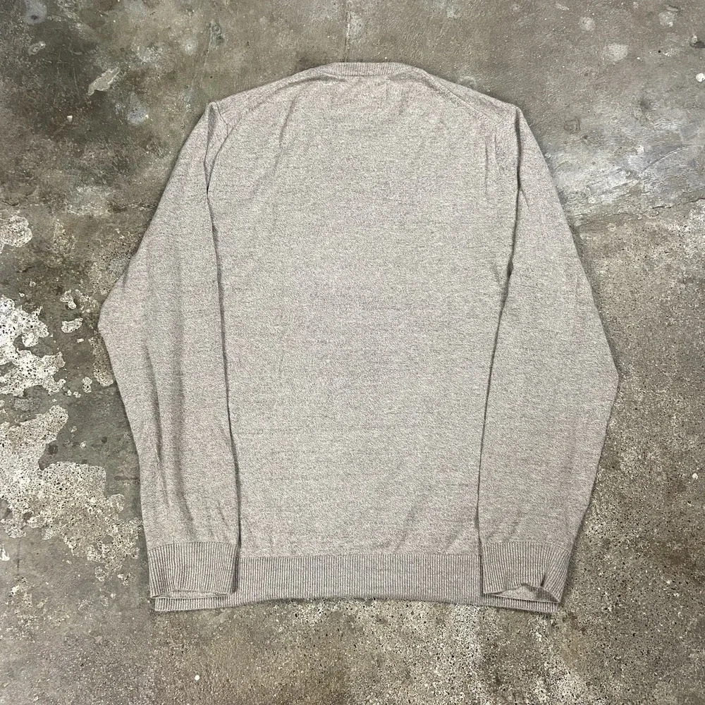 Abercrombie And Fitch Sweater Size XL Beige Crewneck Pullover Moose Logo